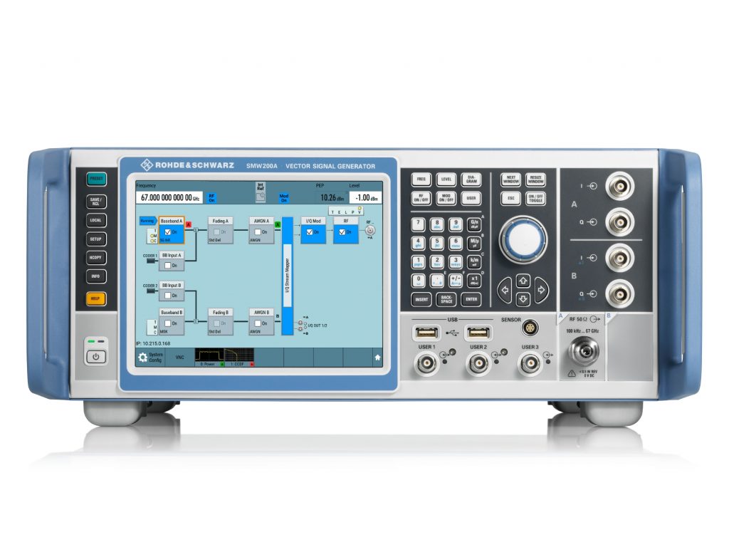 Le générateur de signaux vectoriel SMW200A de Rohde & Schwarz atteint des fréquences de 56 et 67 GHz